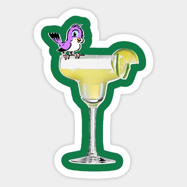 Cocktail Series - Margarita Bird Sticker by Show OFF Your T-shirts!™